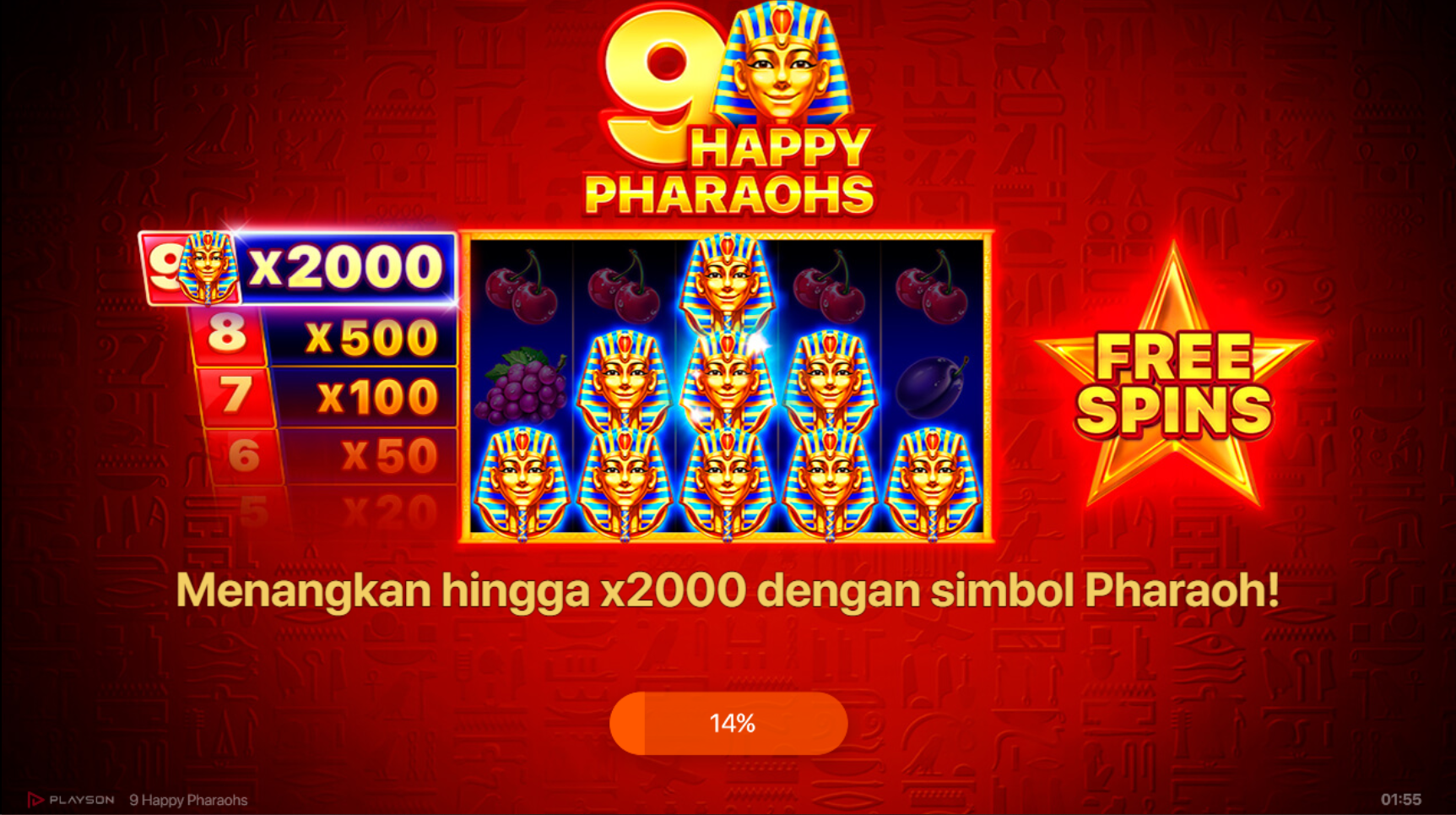 Slot Online 9 Happy Pharaohs Booongo