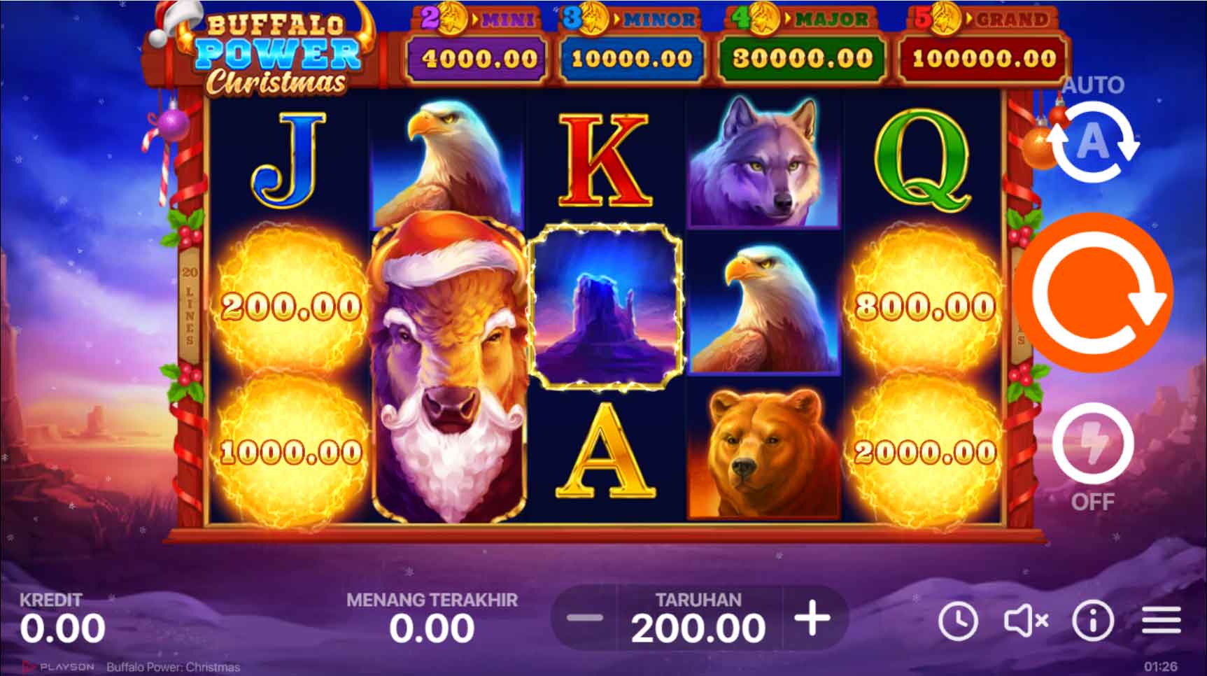 Slot Online Buffalo Power Christmas Booongo