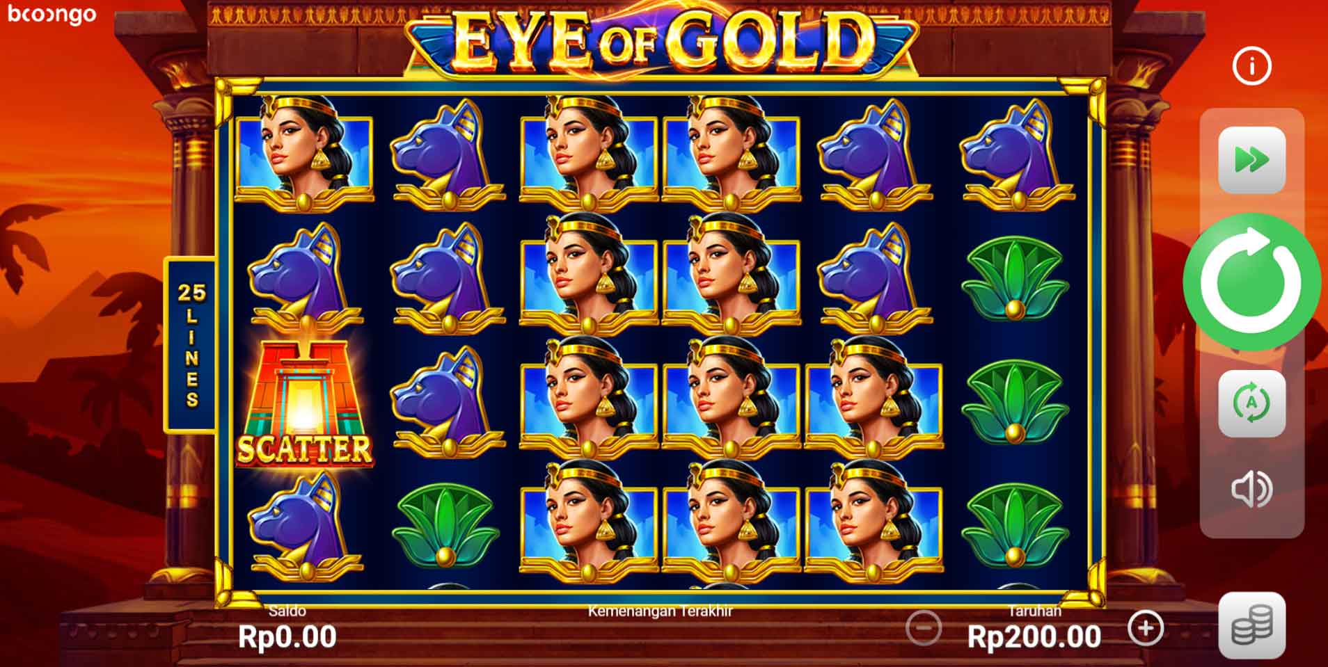 Slot Online Eye Of Gold Booongo