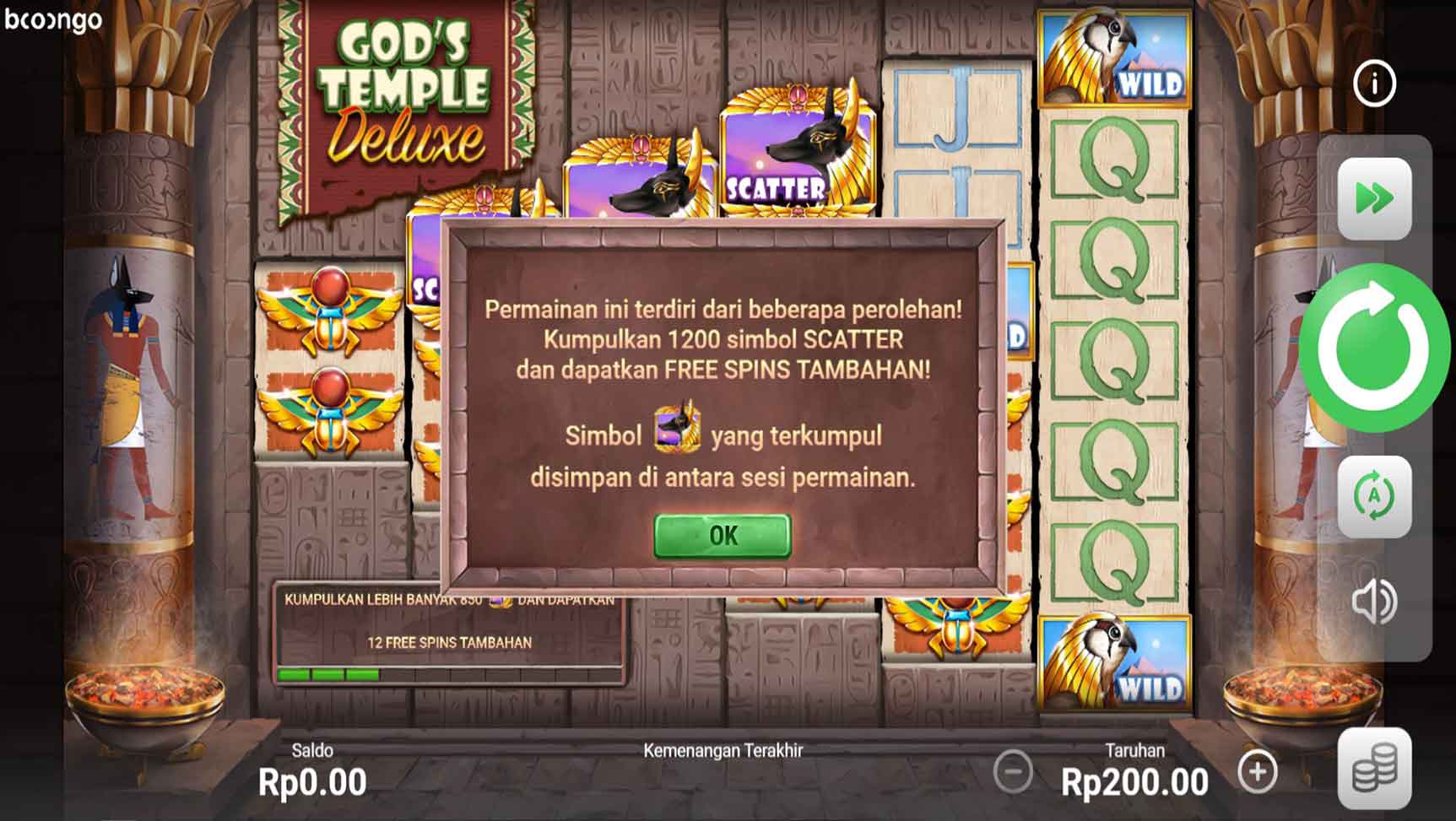 Slot Online God's Temple Deluxe Booongo