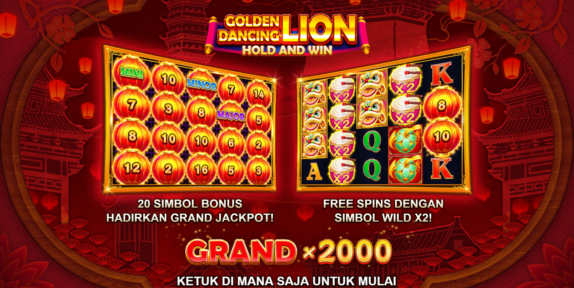 Slot Online Golden Dancing Lion Booongo