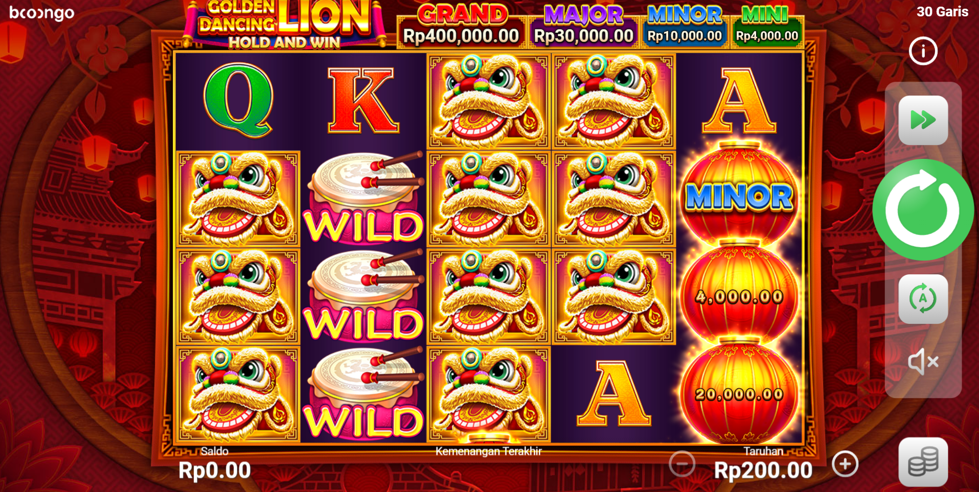 Slot Online Golden Dancing Lion Booongo