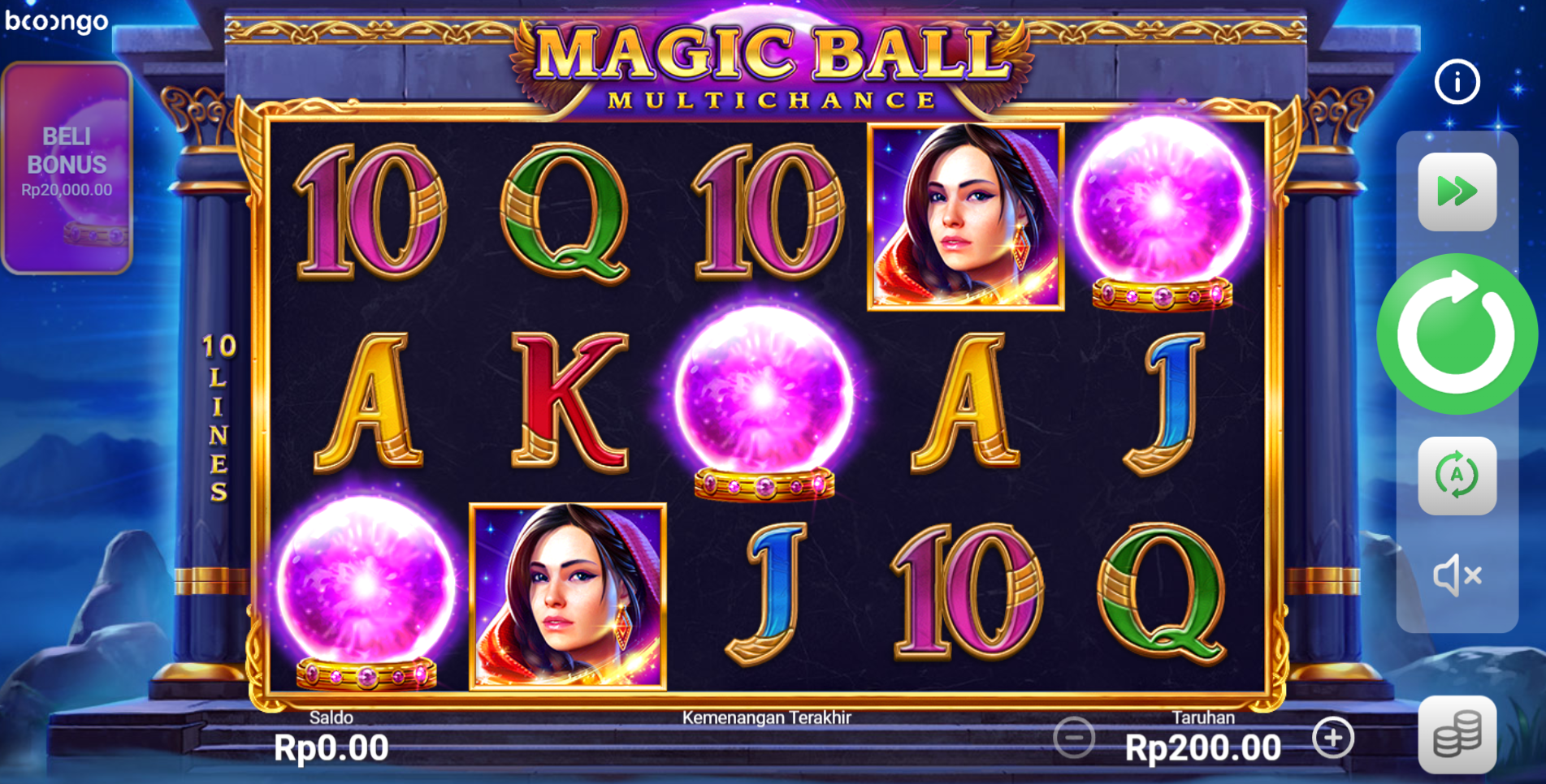 Slot Online Magic Ball Multi Chance Booongo