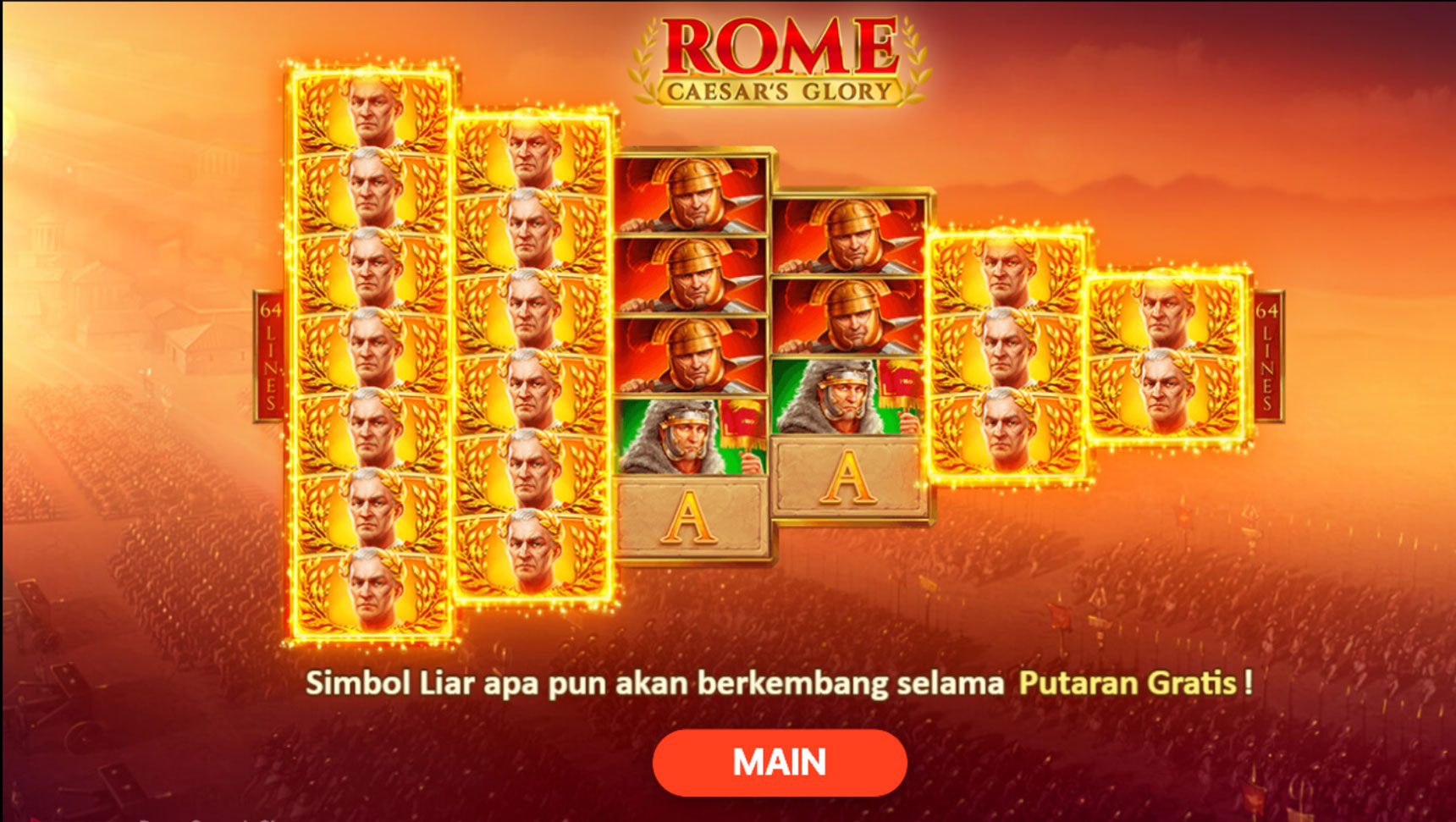 Slot Online Rome Caesar's Glory Booongo