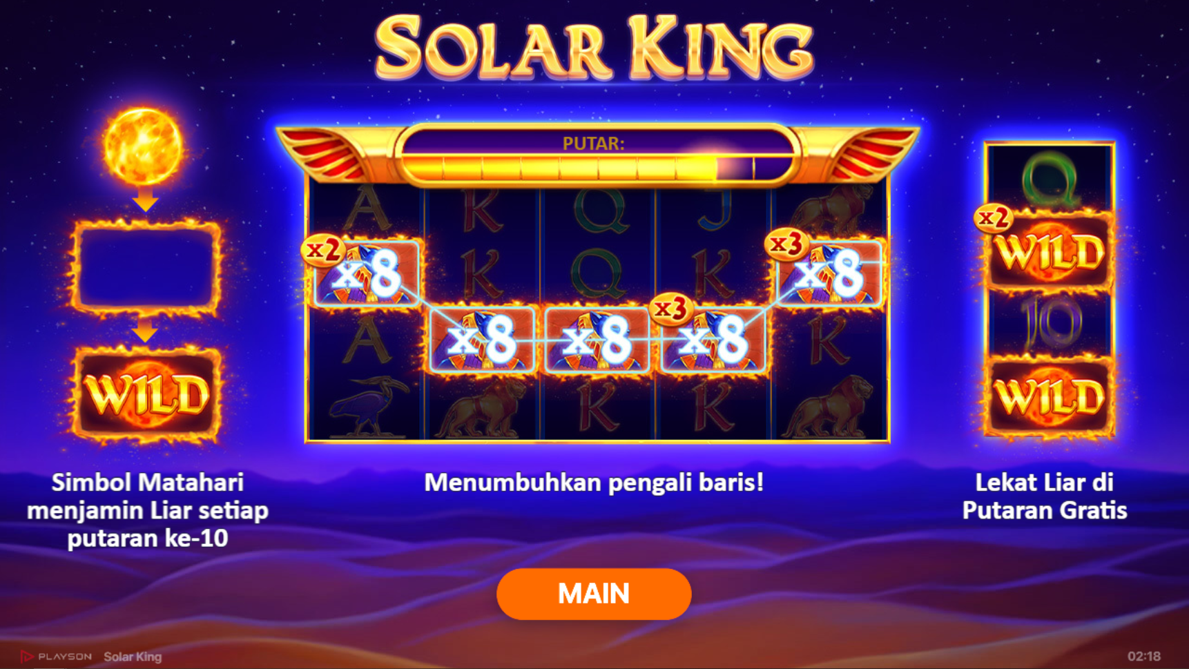 Slot Online Solar King Booongo