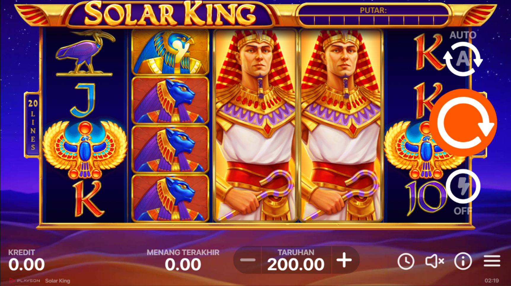 Slot Online Solar King Booongo