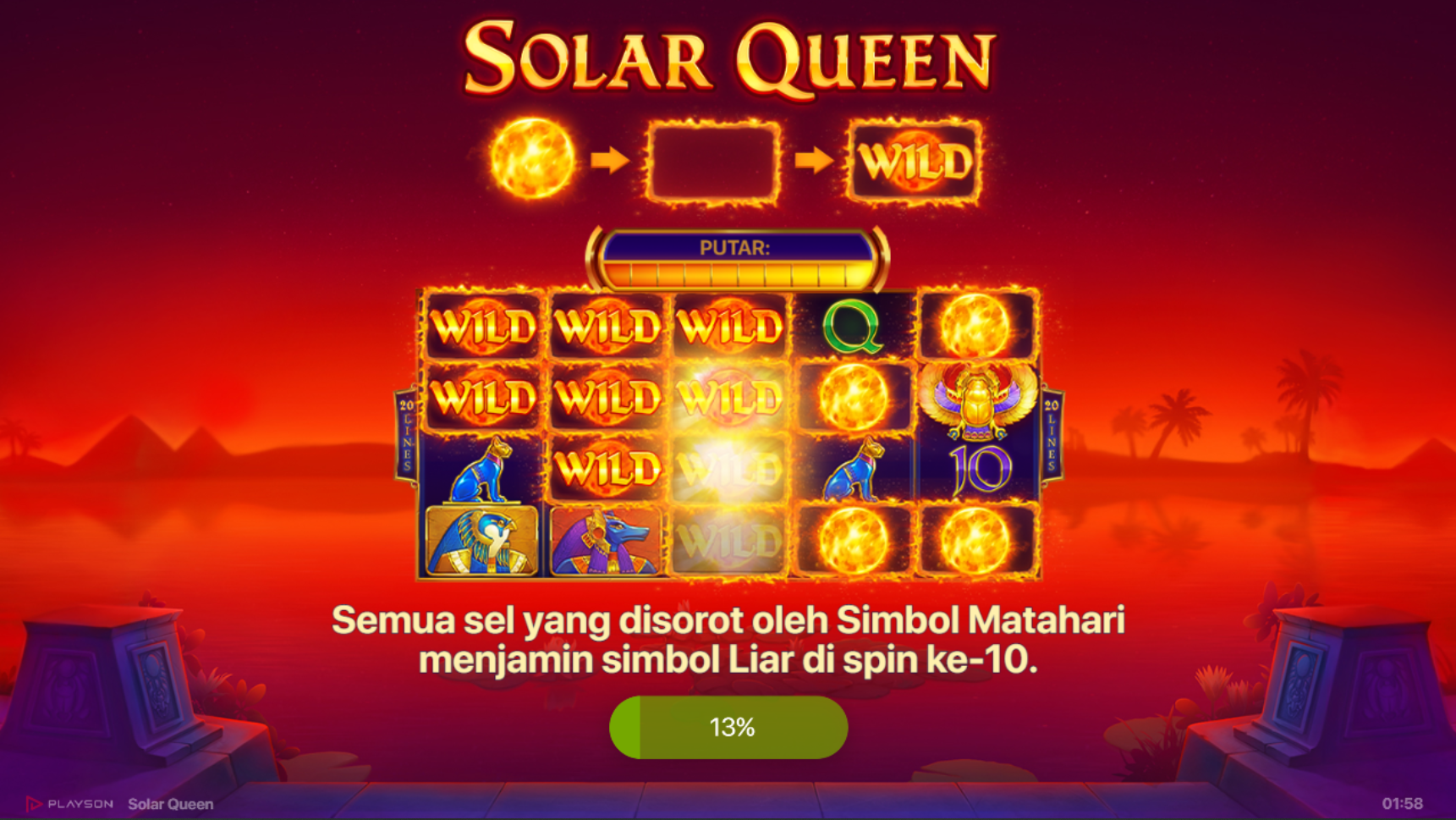 Slot Online Solar Queen Booongo