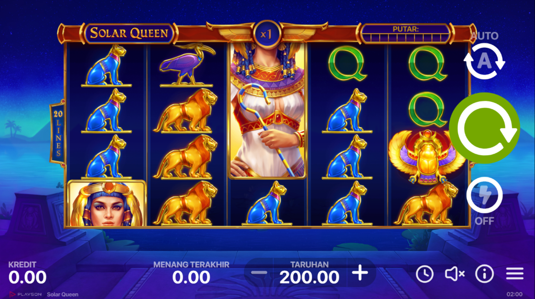 Slot Online Solar Queen Booongo