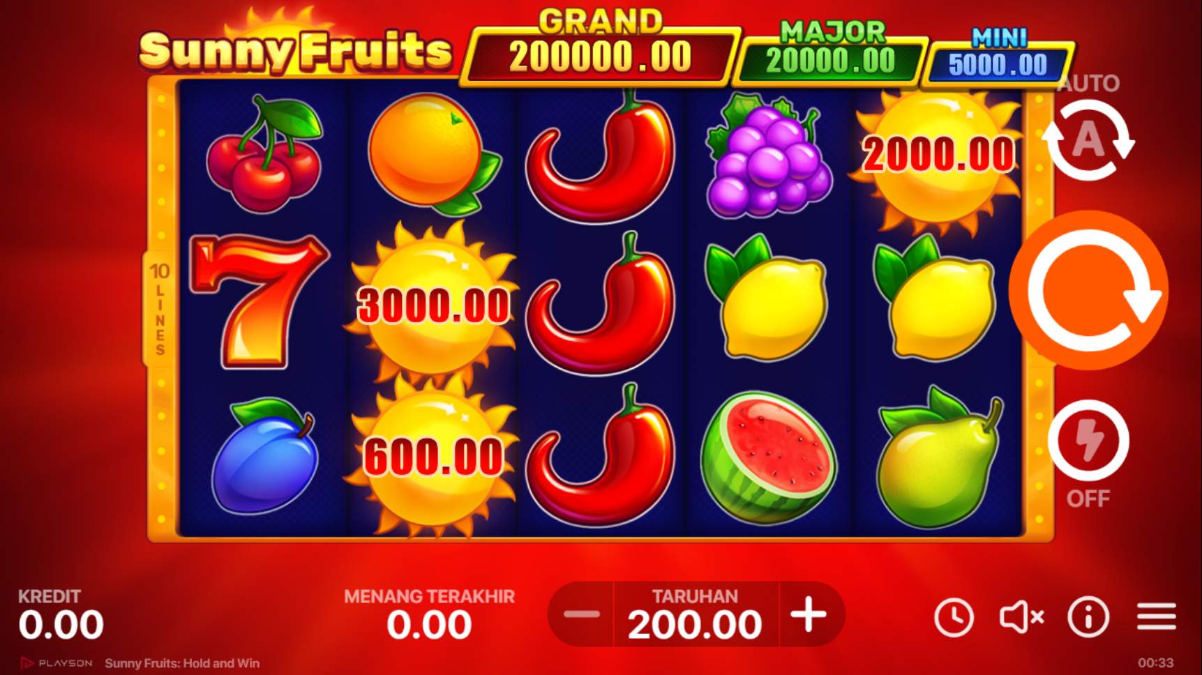 Slot Online Sunny Fruits Booongo