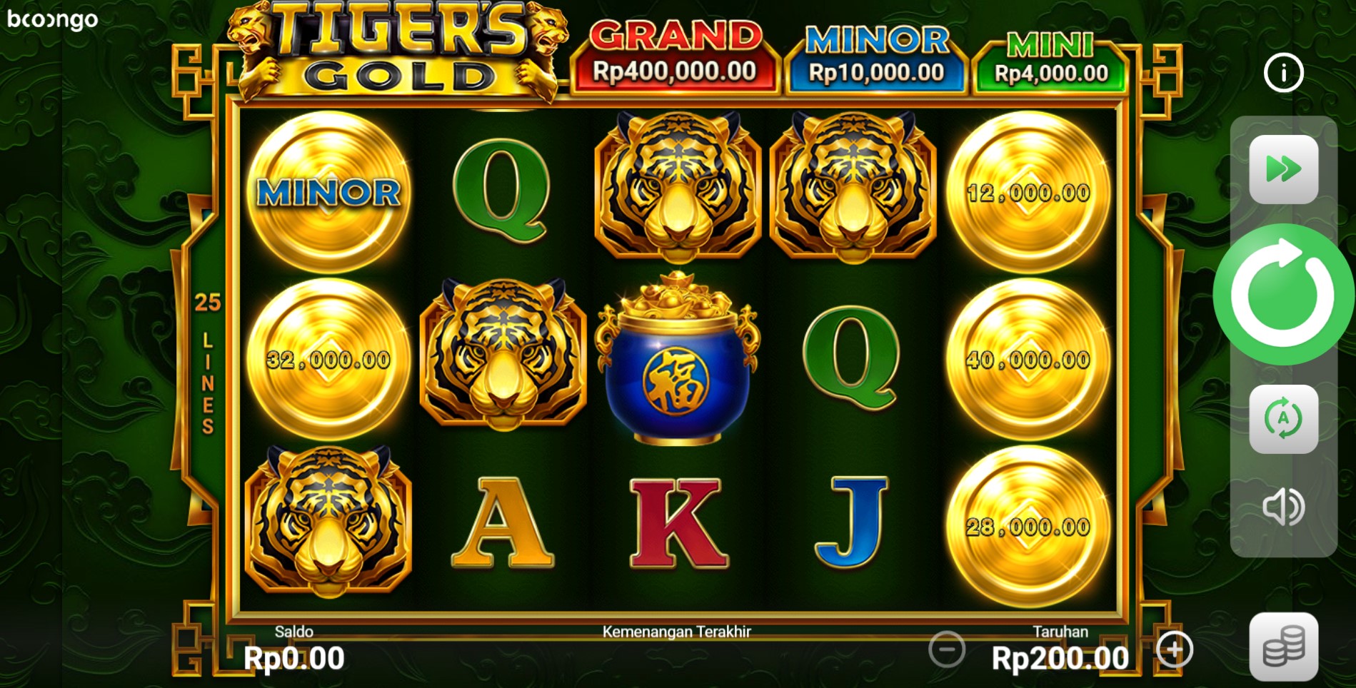 Slot Online Tiger's GoldBooongo